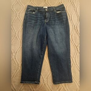 Lane Bryant Blue‎ Denim Jeansyne Boyfriend Capri